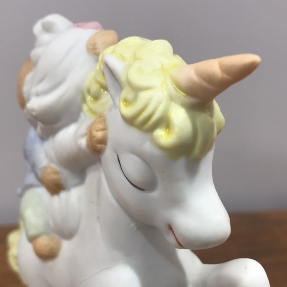 4/$20 Vintage 80’s Unicorn With Teddy Bears On Cloud Nursery Music Box - Picture 9 of 12